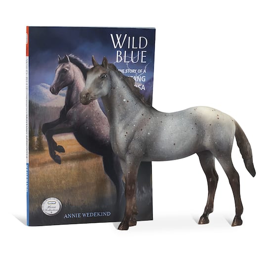 Reeves Horse Wild Blue Figurine &#x26; Book Set